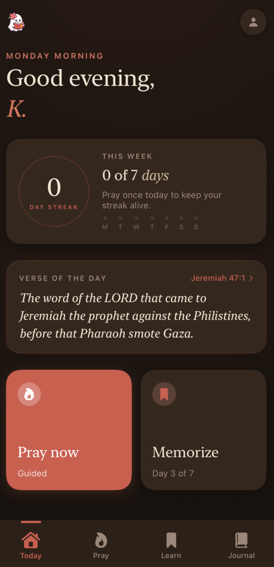 Home screen