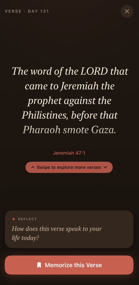 Daily Verse screen